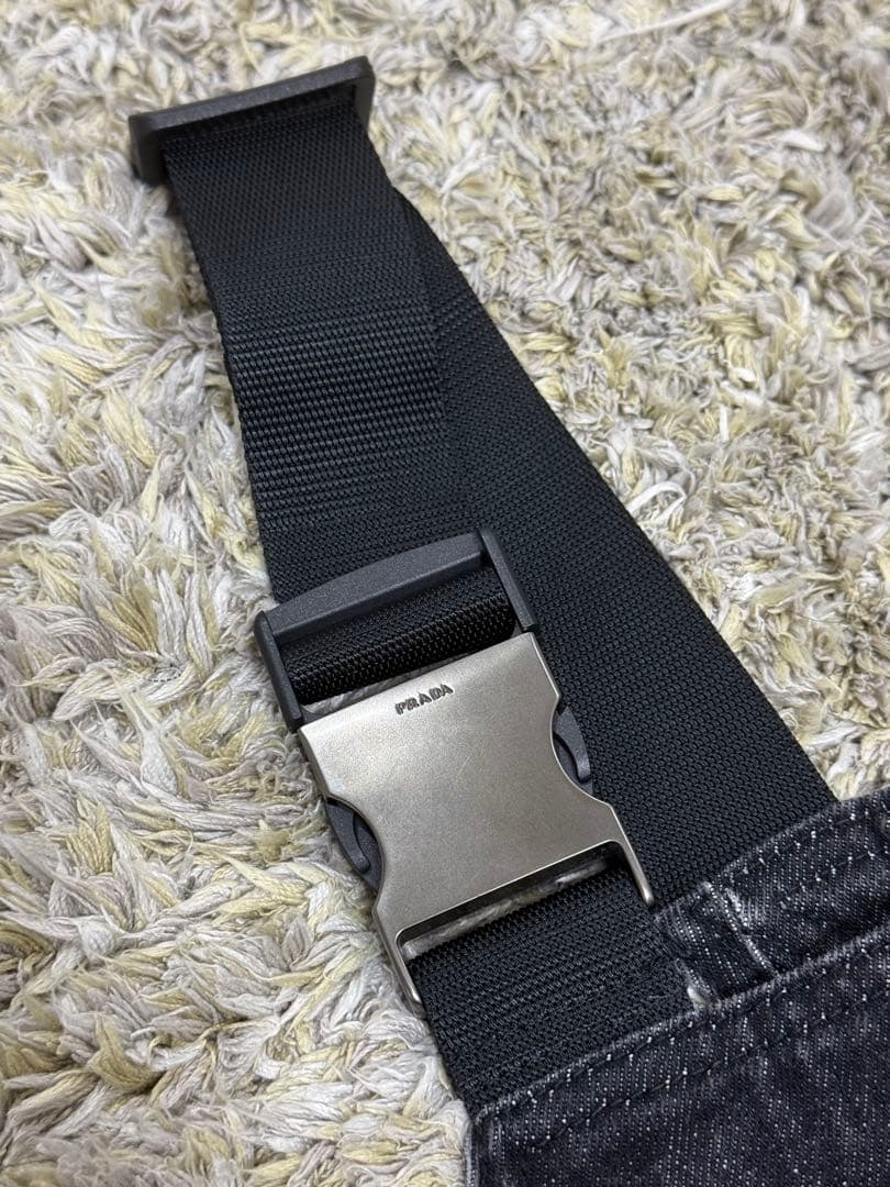 PRADA プラダ デニム オーバーオール サロペット ヴィンテージ加工 32