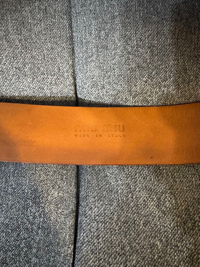 Miu Miu ブラウン レザーベルト