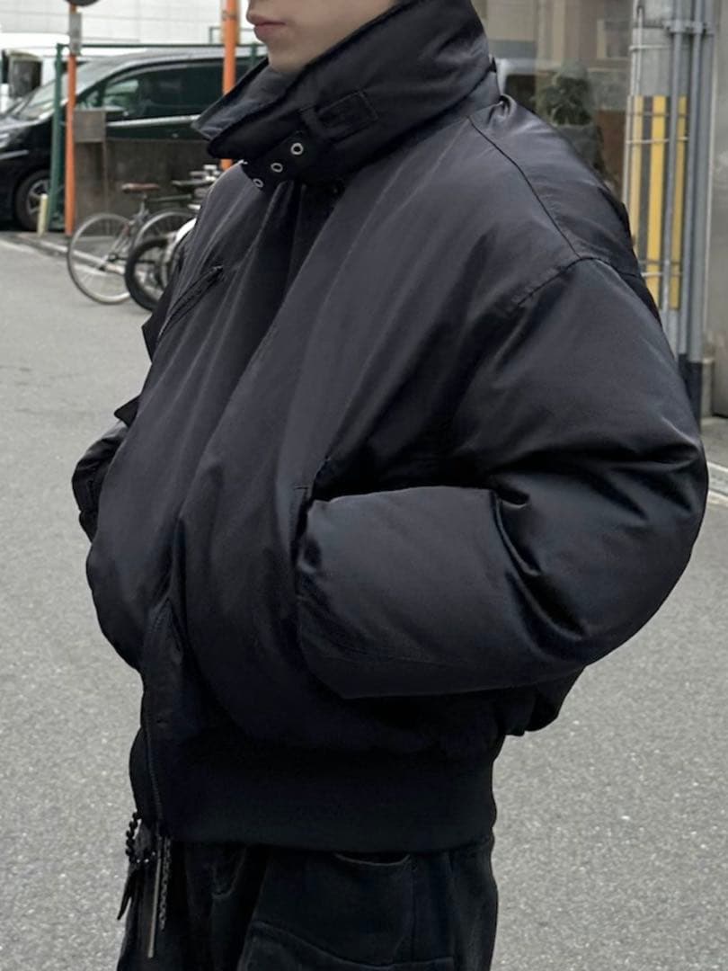 ジャケット・アウター Chikashitsu + stand neck padding jacket