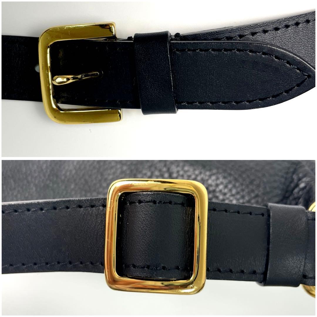 専用　美品✴︎ シータパランディカ　ウエストポーチ　黒　シボ革　レザー