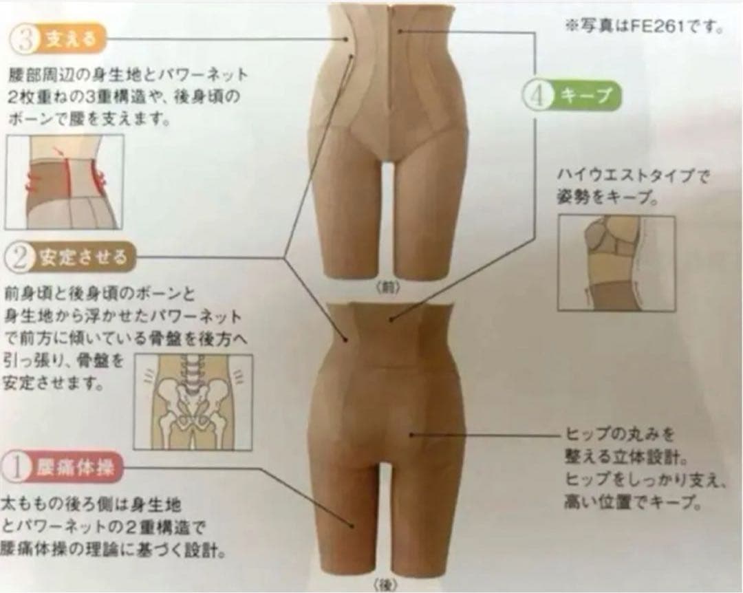 いりごま　シャルレ　腰サポートガードル　98