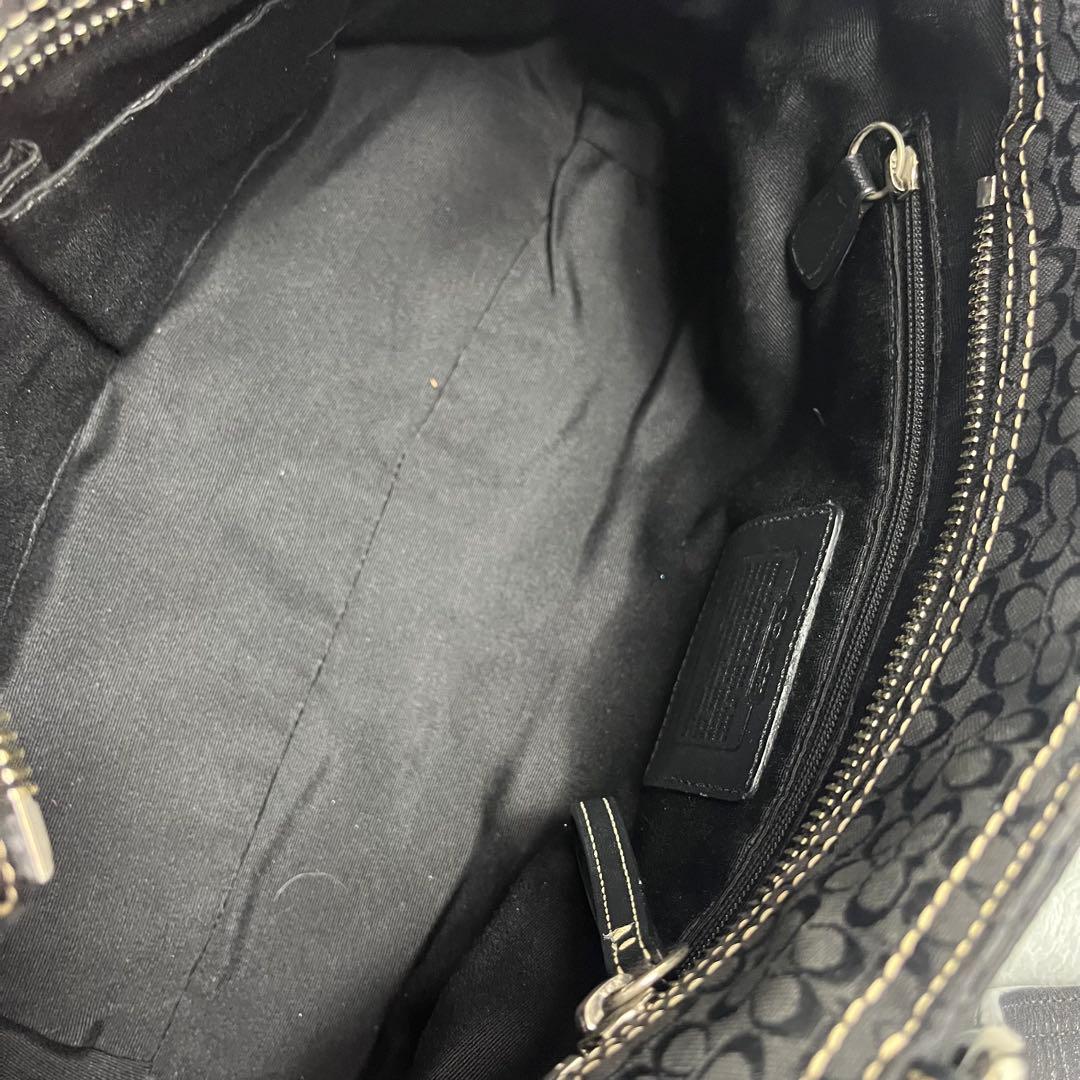 バッグ Coach Signature Soho Hand Bag Black