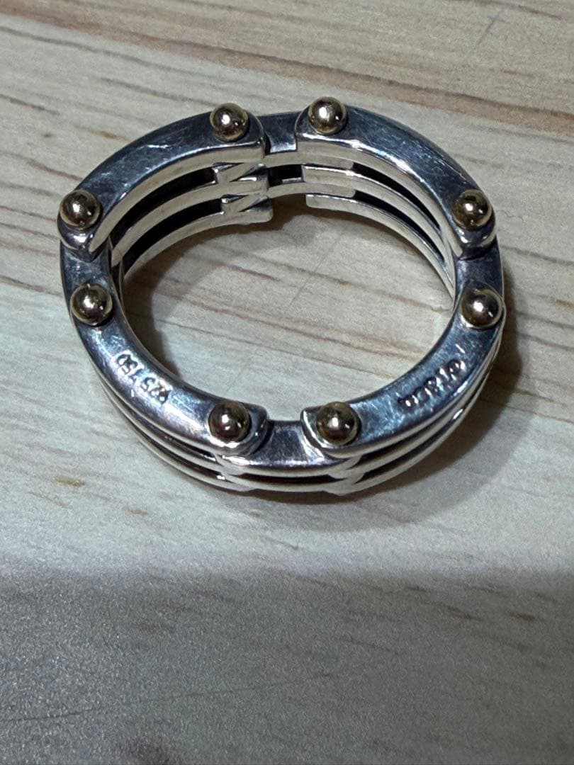 ティファニー ゲートリング コンビ 12号 SV925 K18YG リング 指輪