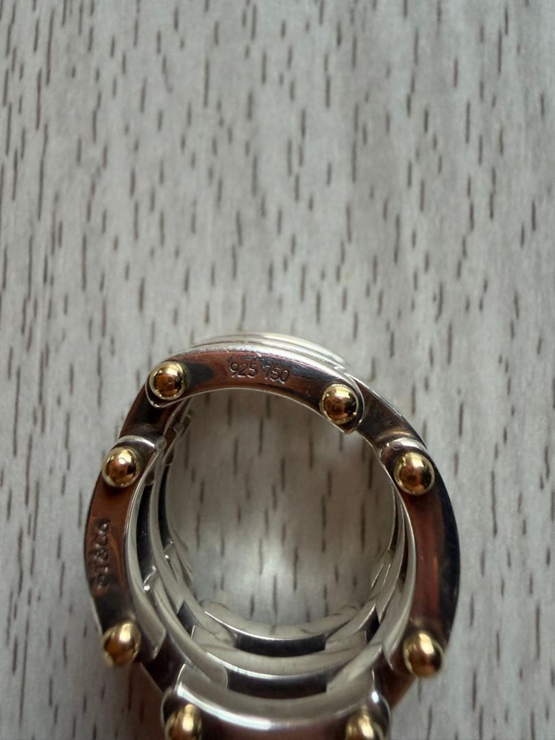 ティファニー ゲートリング コンビ 12号 SV925 K18YG リング 指輪