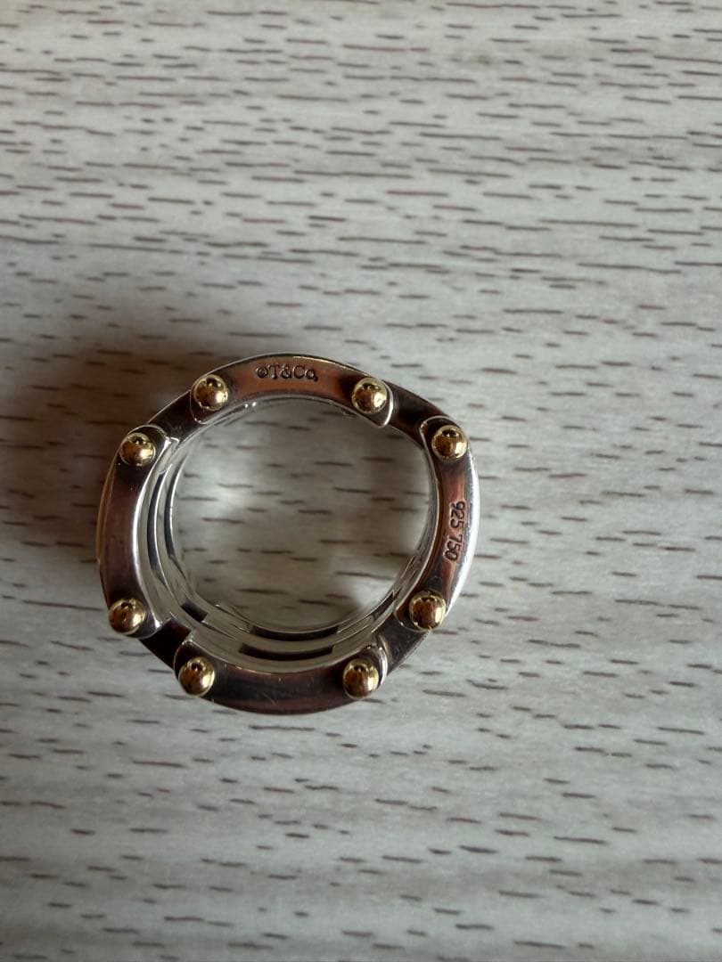 ティファニー ゲートリング コンビ 12号 SV925 K18YG リング 指輪