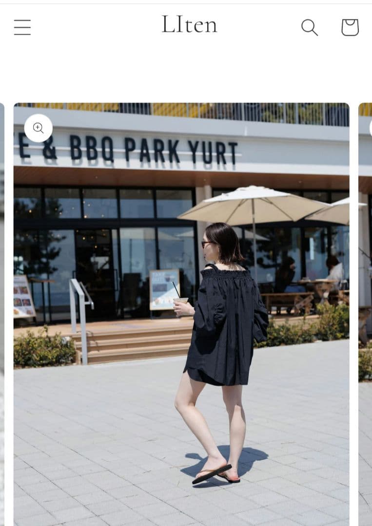 【新品タグ付き】LIten Shirring ブラウスブラックラッシュガード