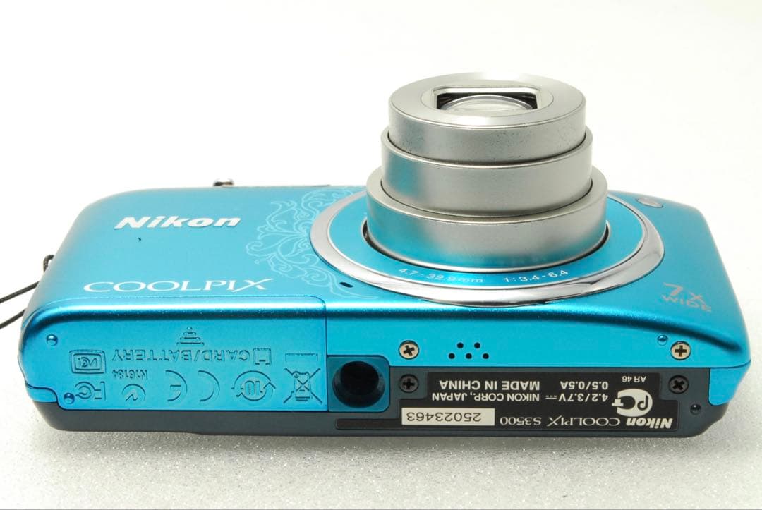 Nikon COOLPIX S3500 ❤️スマホ転送 動作確認済 ブルー ニコン