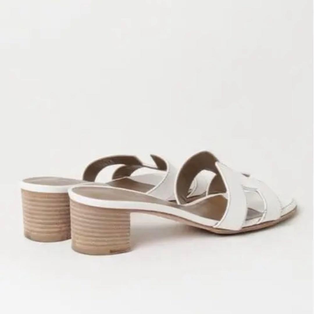 HERMES オアジス　ホワイト　 37 1/2 23.5