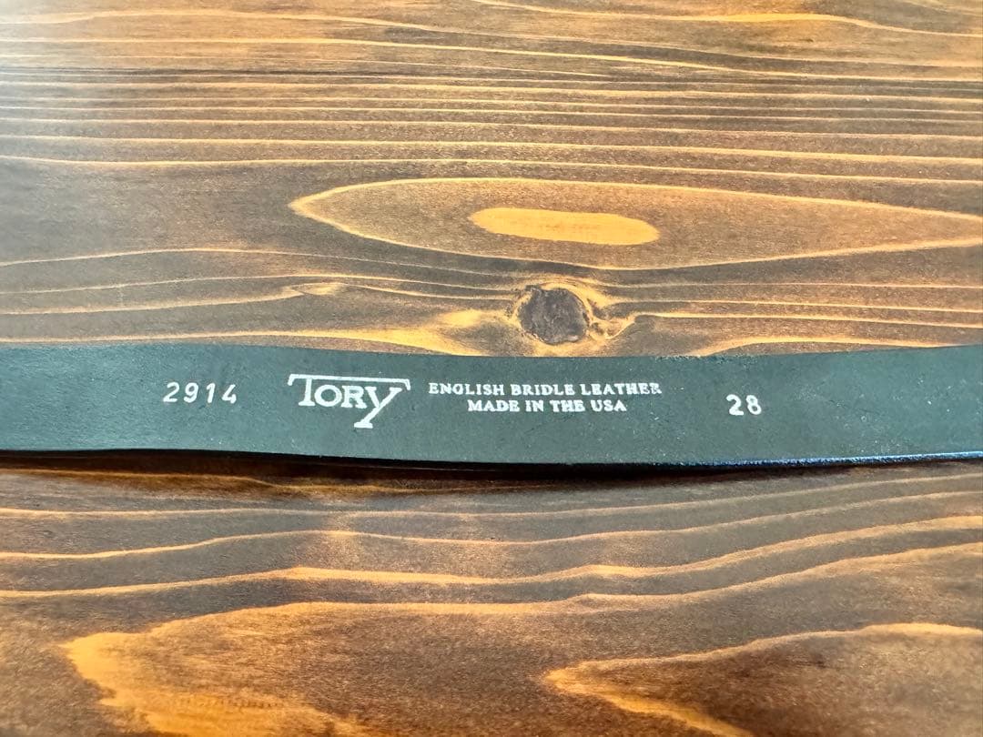 TORYLEATHERトリーレザーウエスタンベルト ブラック サイズ28USA製