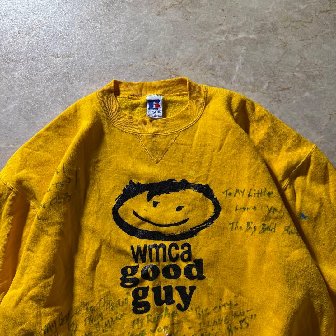 RUSSELL ATHLETICプリントスウェットUSA製古着ペンキ一点物希少