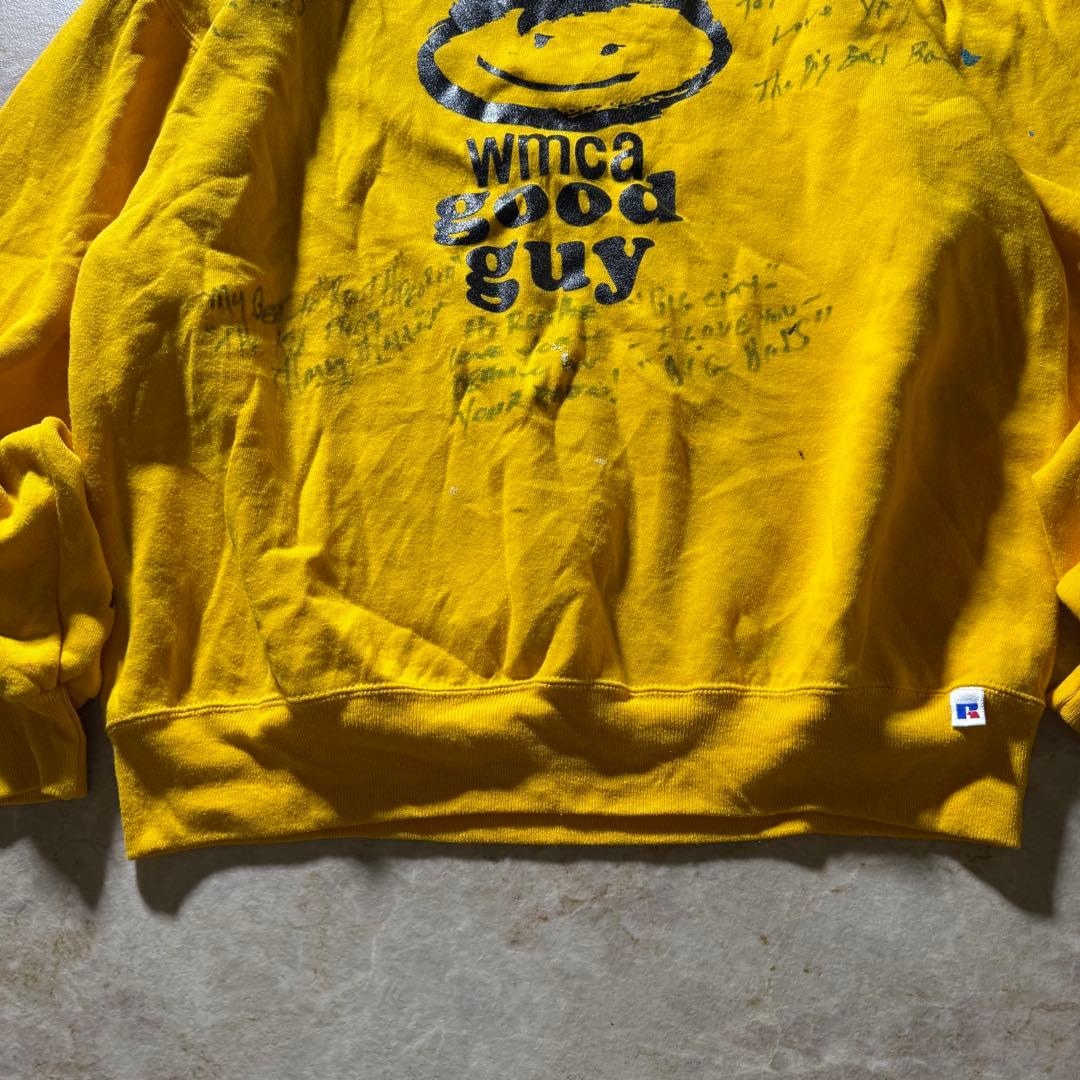 RUSSELL ATHLETICプリントスウェットUSA製古着ペンキ一点物希少