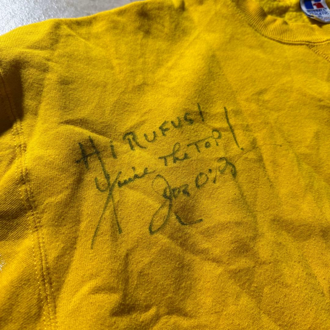 RUSSELL ATHLETICプリントスウェットUSA製古着ペンキ一点物希少