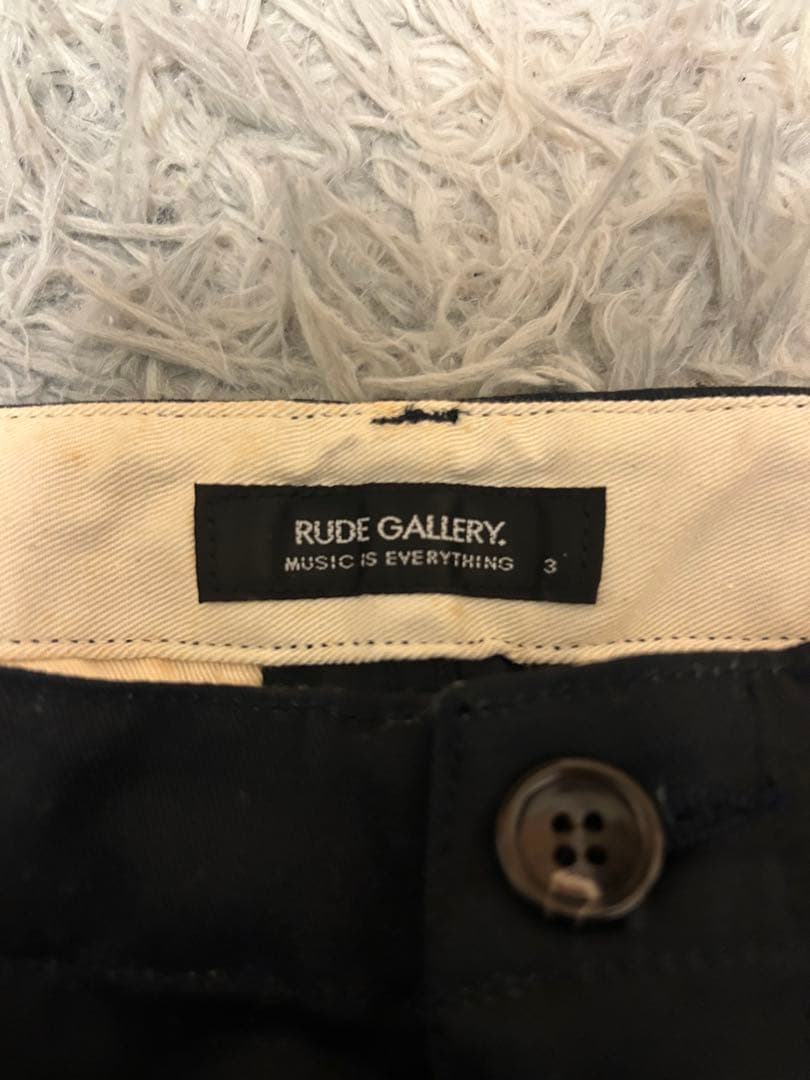 RUDE GALLERY 黒 スリムフィットパンツ