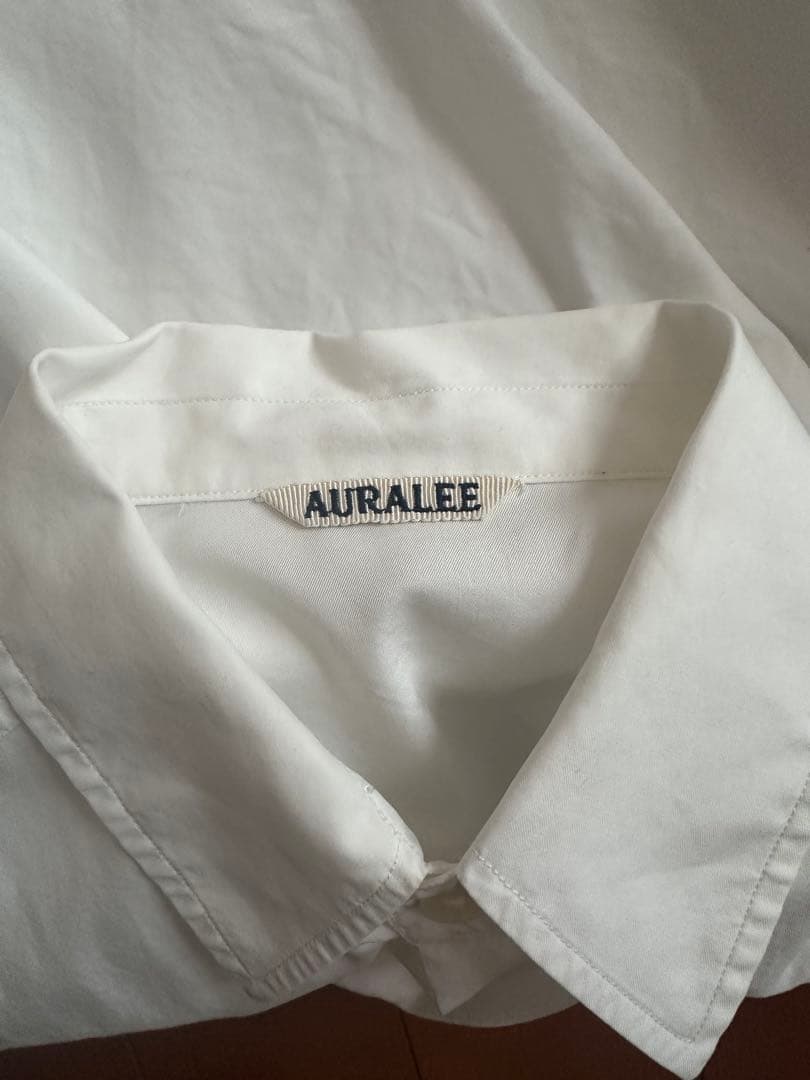 トップス AURALEE washed finx twill big shirts