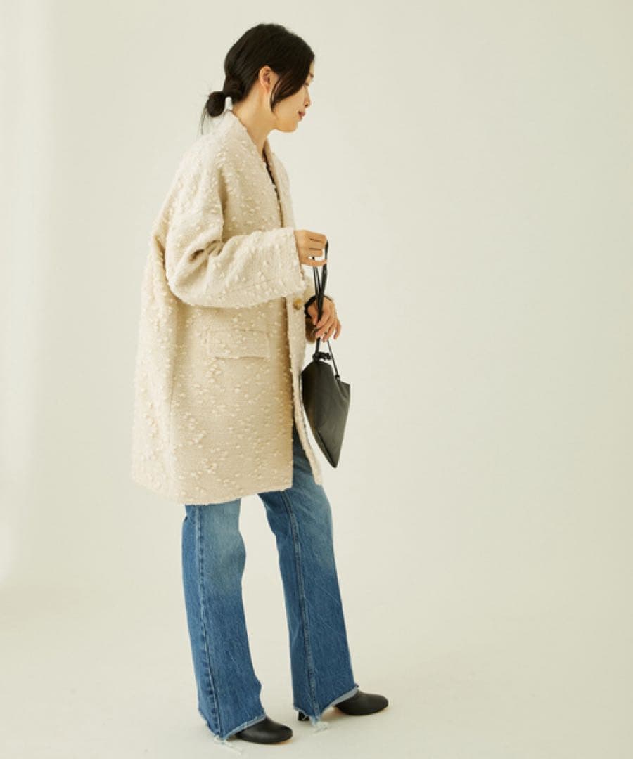 JOURNAL STANDARD L’ESSAGE ノーカラーコクーンコート