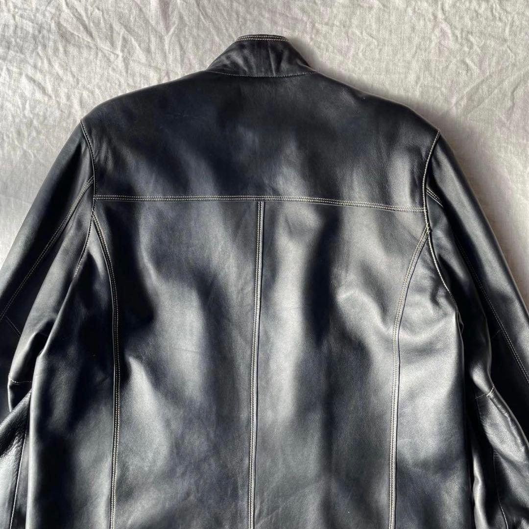 美品 BALMAIN PARIS バルマン ジップ レザージャケット ブラック