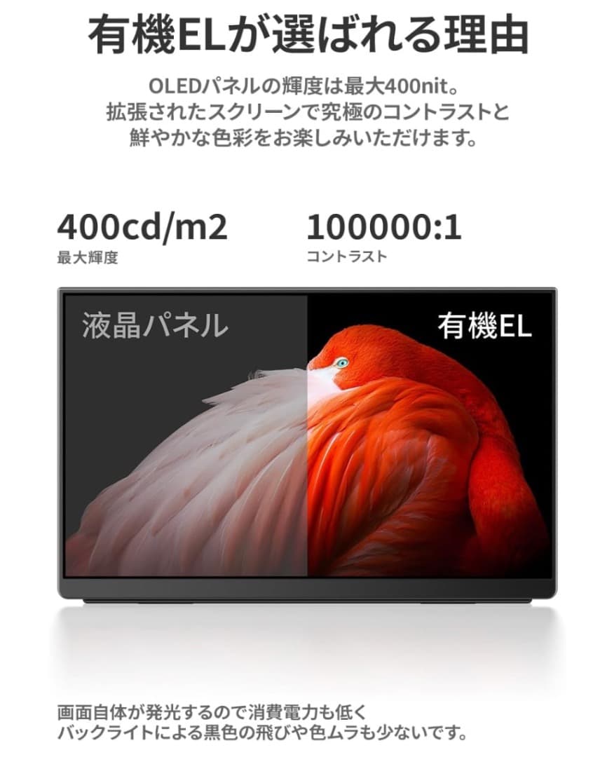 EWEI モバイルモニター 有機EL OLED 13.3インチ