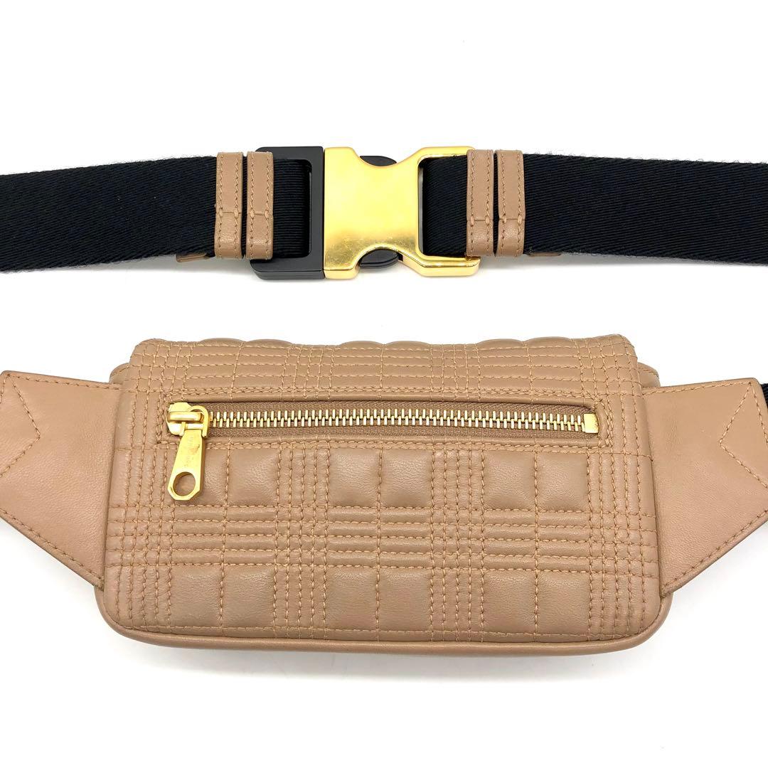 【希少美品】BURBERRY ベルトバッグ ローラ TB キルティング 付属品付
