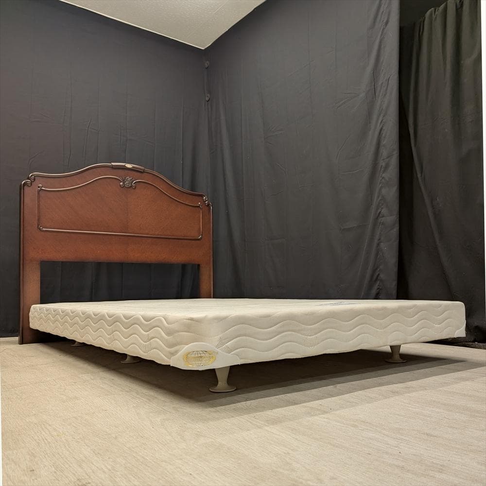 展示品　シモンズ　セミダブル　ベッドフレーム　ヘッドボード　ボトムクッション