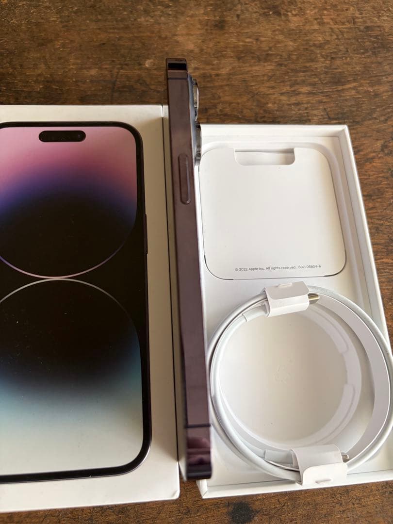 美品　iPhone 14 Pro 256gb ディープパープル 修理履歴無