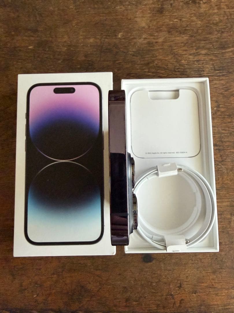 美品　iPhone 14 Pro 256gb ディープパープル 修理履歴無