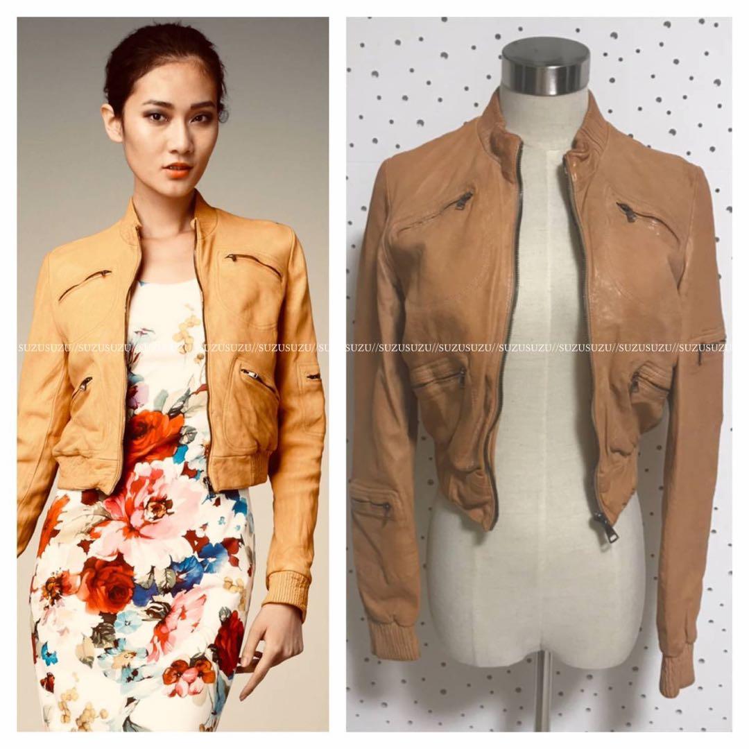 ちゃむち 本物 ドルチェ&ガッバーナ ライダース レザー ジャケット 38