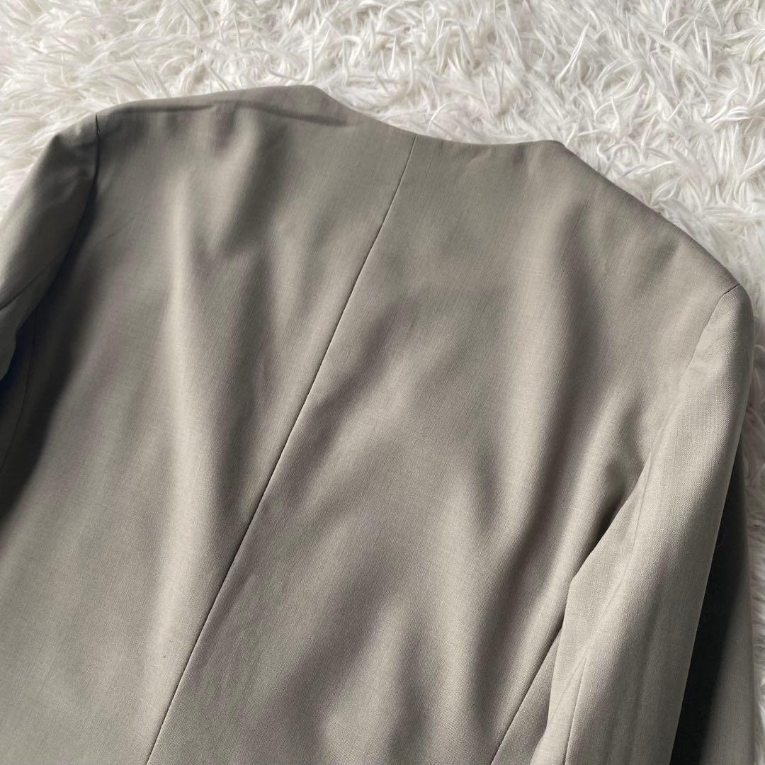 GREEN LABEL RELAXING ノーカラーダブルジャケット スーツ M