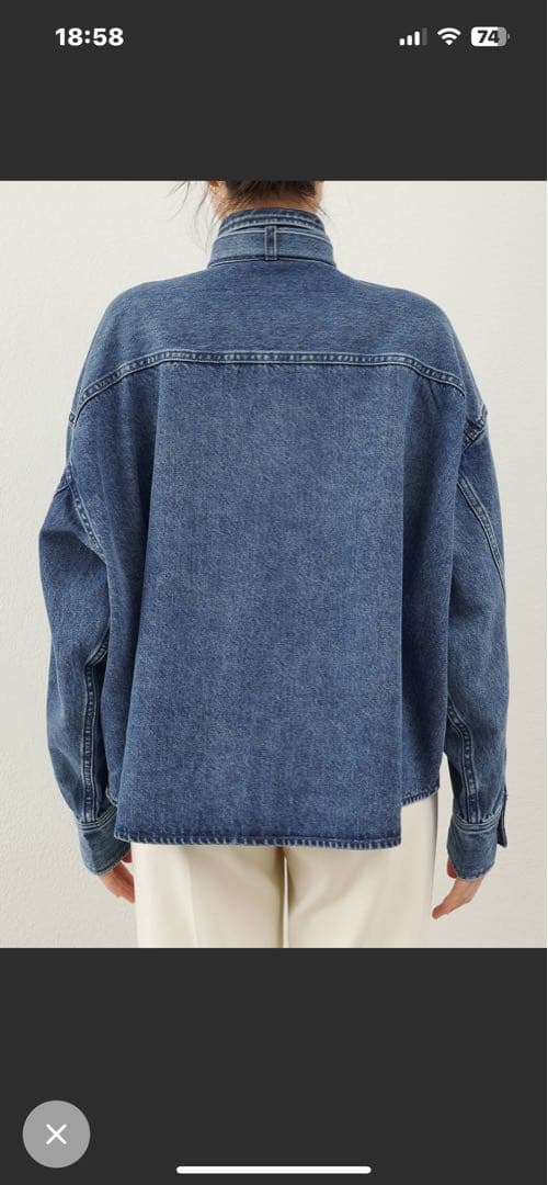 現行　デニムボウタイシャツ　ウィムガゼット