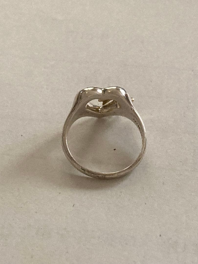 オールドティファニー ハートリボン コンビ シルバー925 ゴールド750