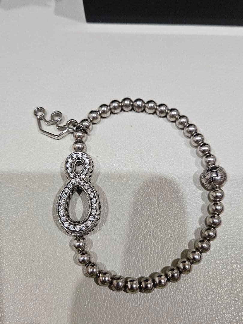 美品　GaGa MILANO ブレスレット　ガガミラノ　ナンバー８　ホワイト