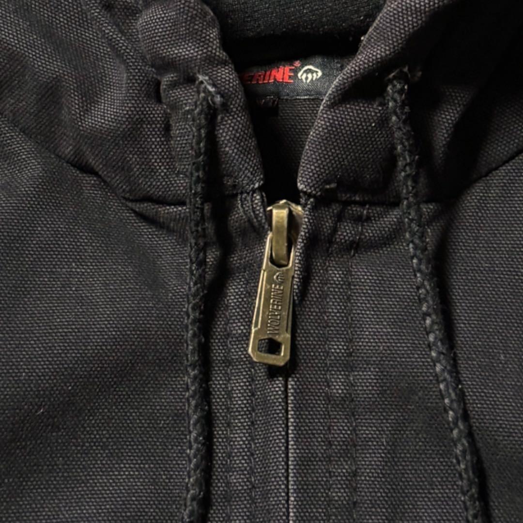 2301 古着WOLVERINEダック地アクティブジャケットソリッド墨黒アメカジ