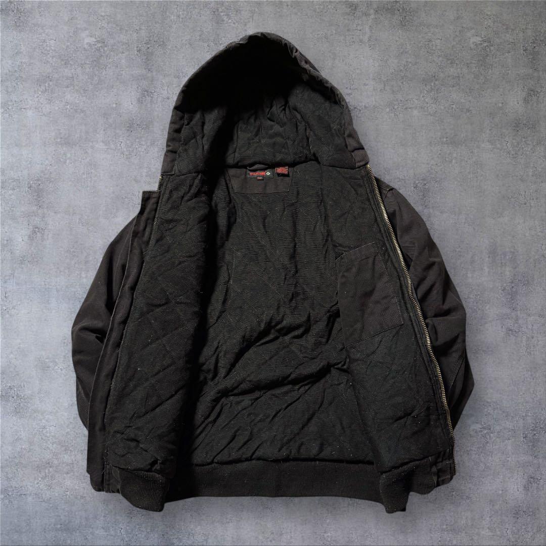 2301 古着WOLVERINEダック地アクティブジャケットソリッド墨黒アメカジ