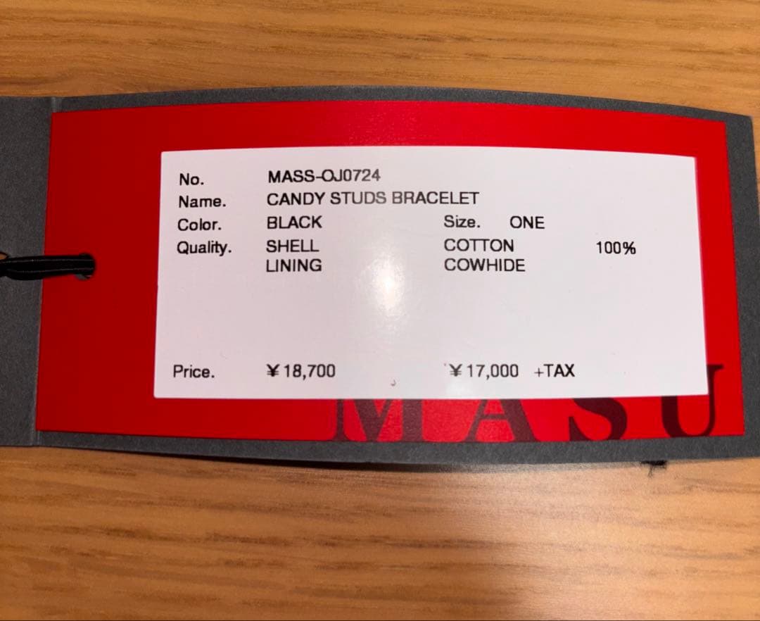 MASU CANDY STUDS BRACELET ブラック