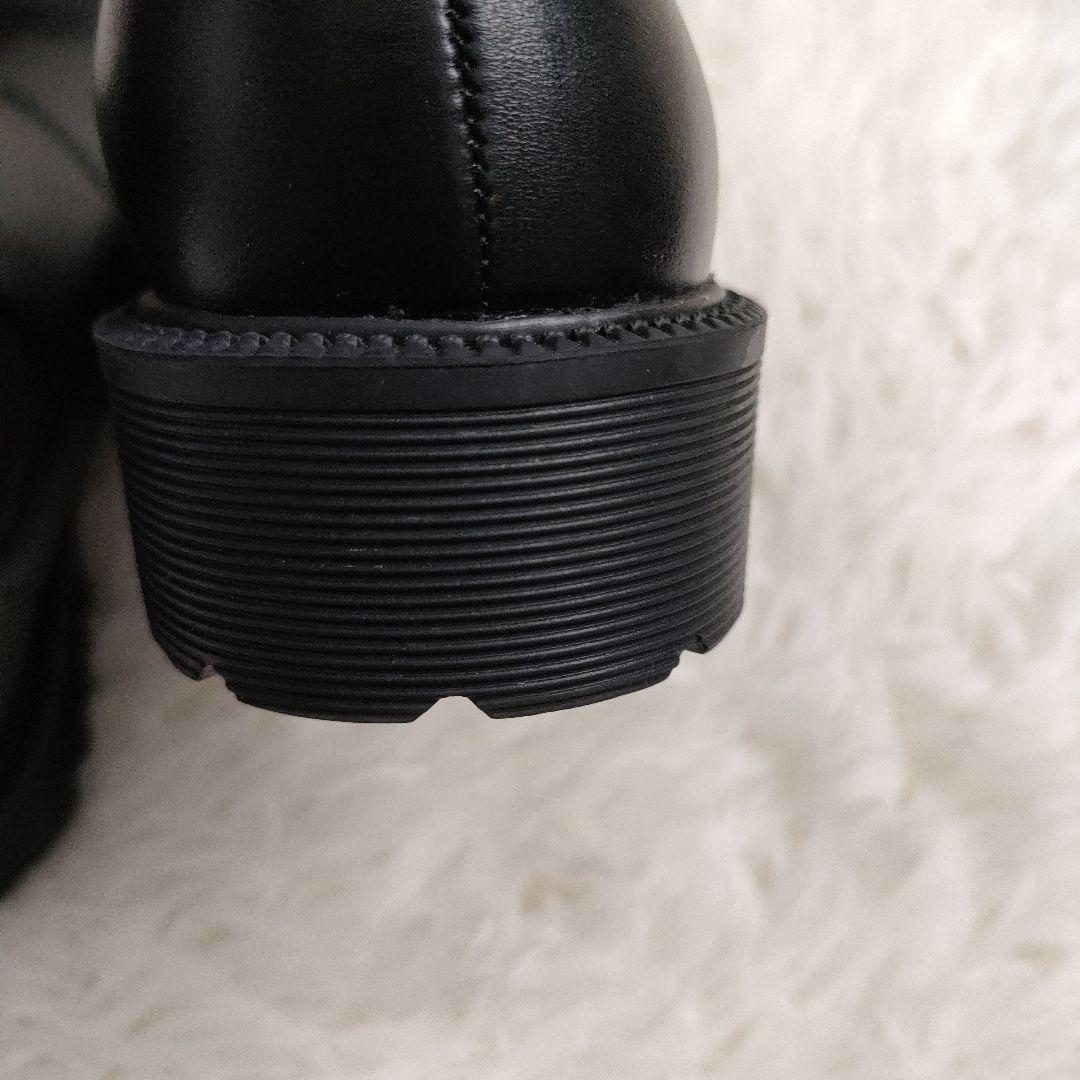 RAKUNA ラクナ 23-23.5 整体サイドゴアブーツ ブラック 黒