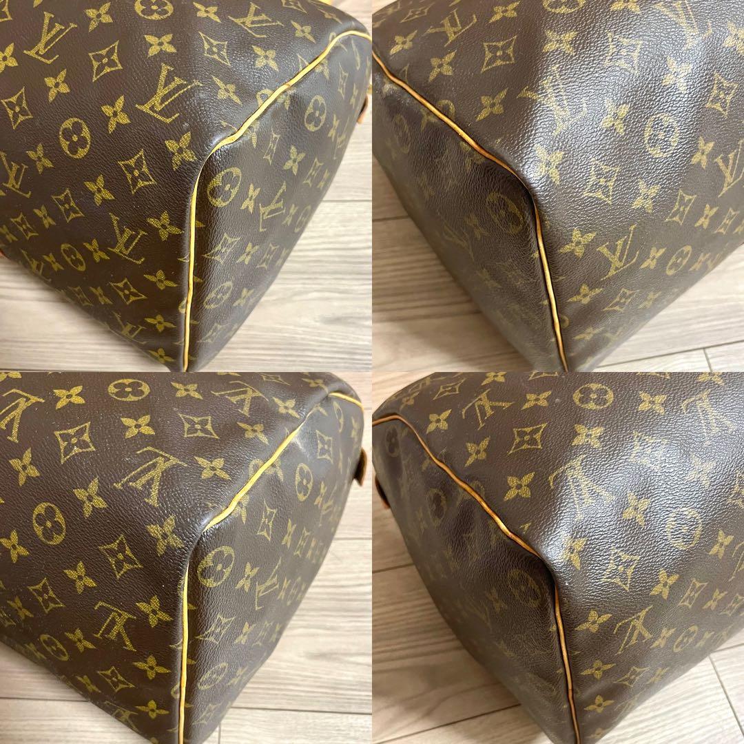 美品/ルイヴィトン　ボストンバッグ　キーポル45 モノグラム　ブラウン　ヌメ革