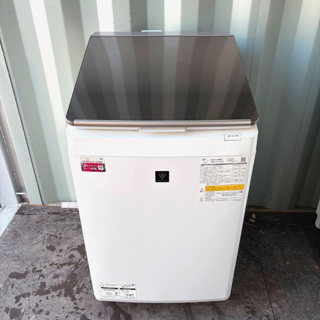 103運搬取付無料！ブラウン純正SHARPスタイリッシュ洗濯機！完動品超美品！