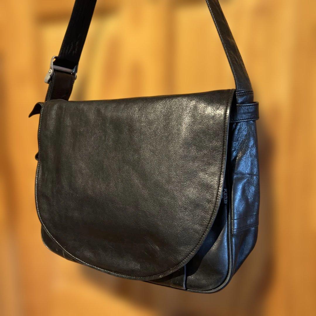 porter ポーター 吉田カバン メッセンジャー　ショルダーバッグ 黒　レザー