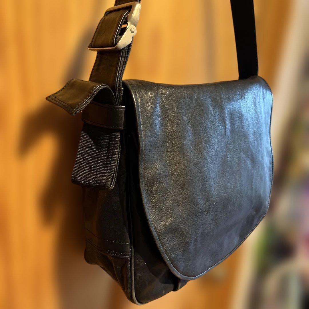 porter ポーター 吉田カバン メッセンジャー　ショルダーバッグ 黒　レザー