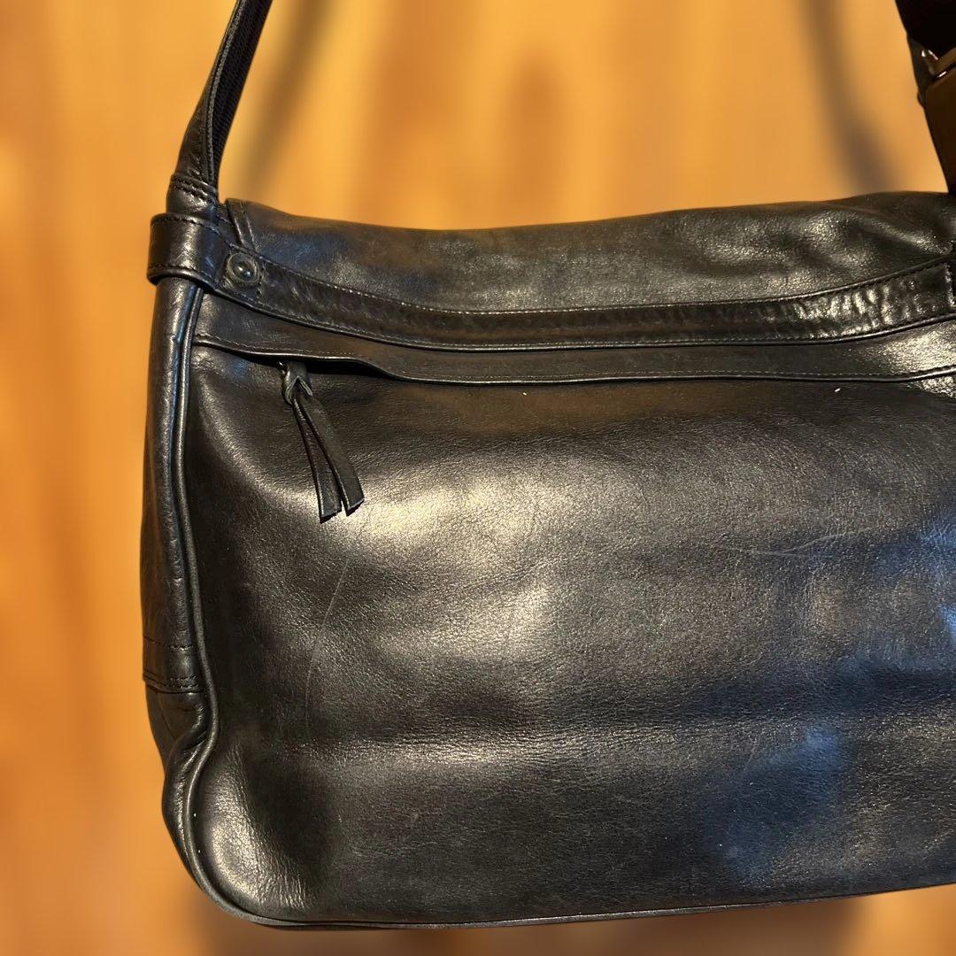 porter ポーター 吉田カバン メッセンジャー　ショルダーバッグ 黒　レザー