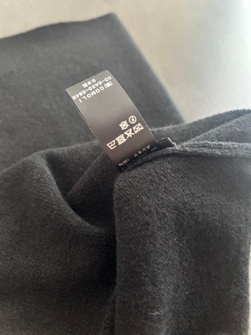 COMOLI 25FW カシミヤ ネックウォーマー ブラック