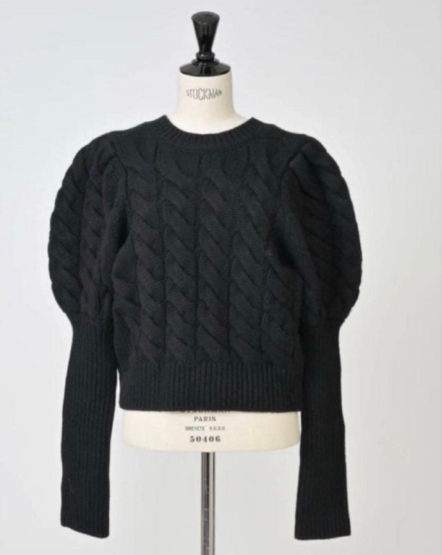 新品完売 Heve Bubbly 2way Cable Cardigan 黒