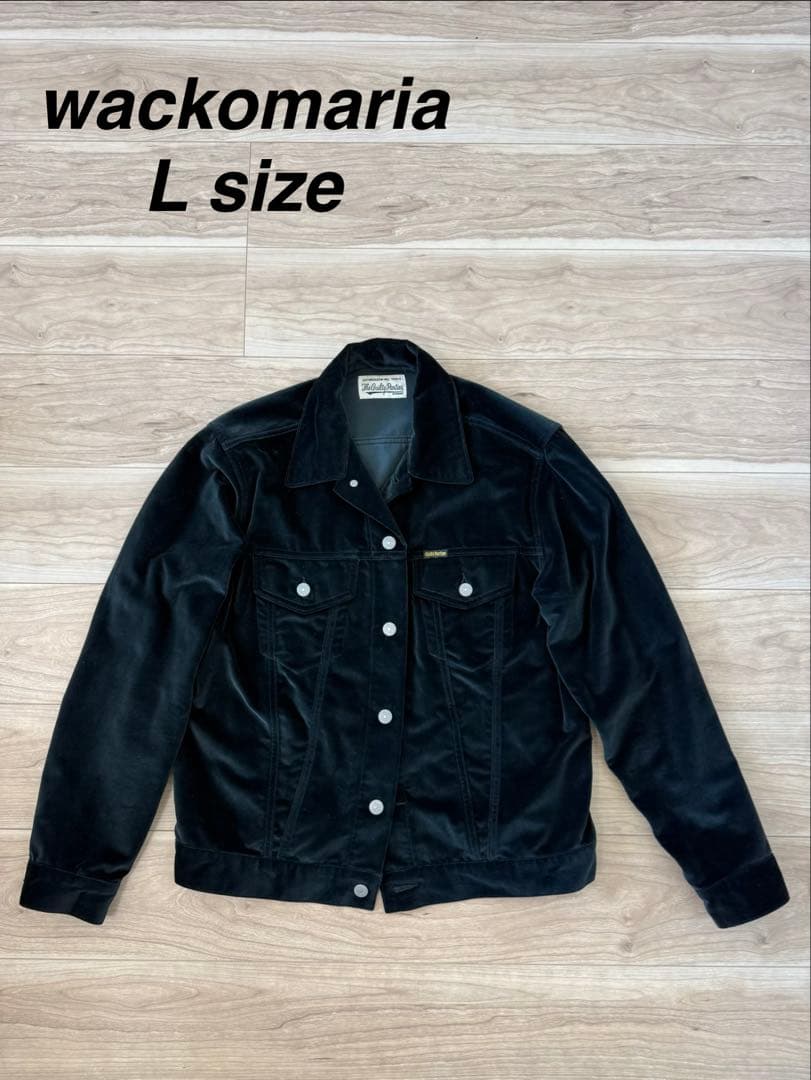 WACKOMARIA ブラック ベロアトラッカージャケット