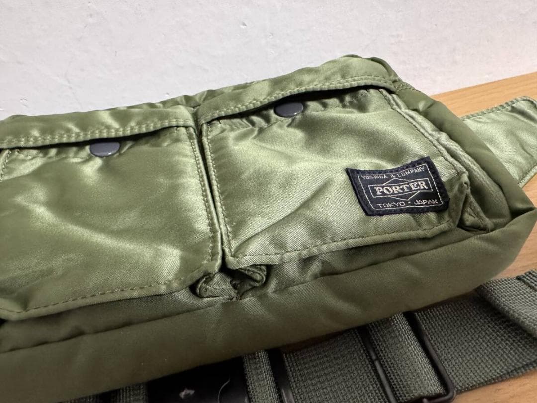 PORTER 吉田カバン TANKER タンカー ウエストバッグ セージグリーン