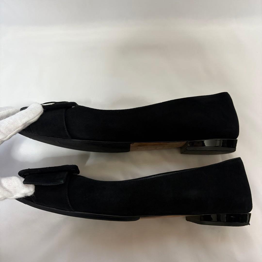 セルジオロッシ ブラック スエード パンプス バックル MILANO MIA