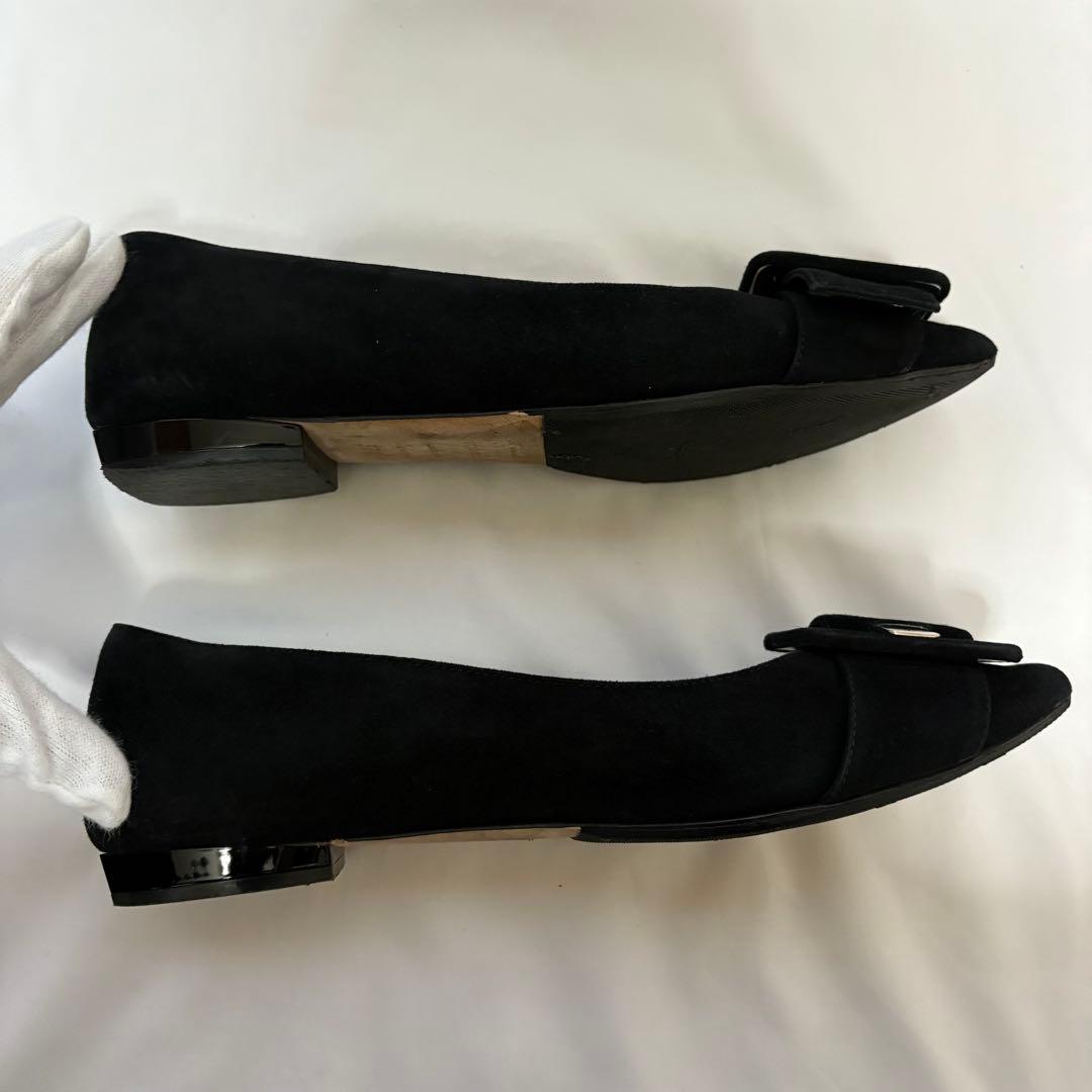 セルジオロッシ ブラック スエード パンプス バックル MILANO MIA