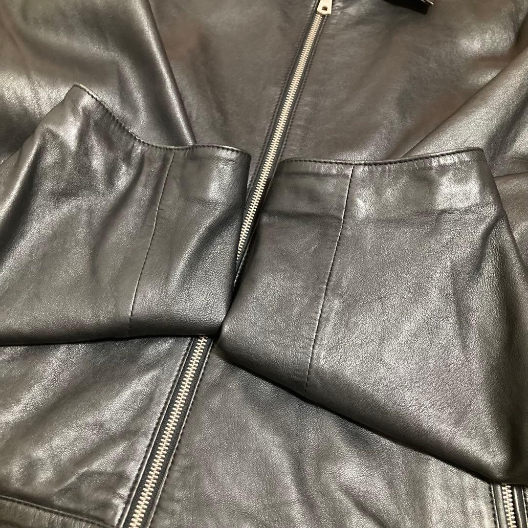 ！美品！　メゾンスペシャル　レザーブルゾン　ブラック　0 廃盤品