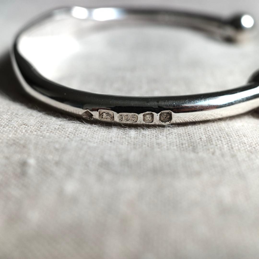 BUNNEY シルバー バングル Lサイズ イギリス製 ホールマーク