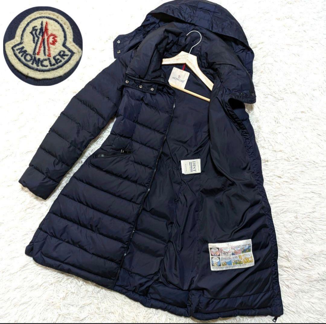 【美品】MONCLER FLAMMETTE ダウンジャケット ネイビー