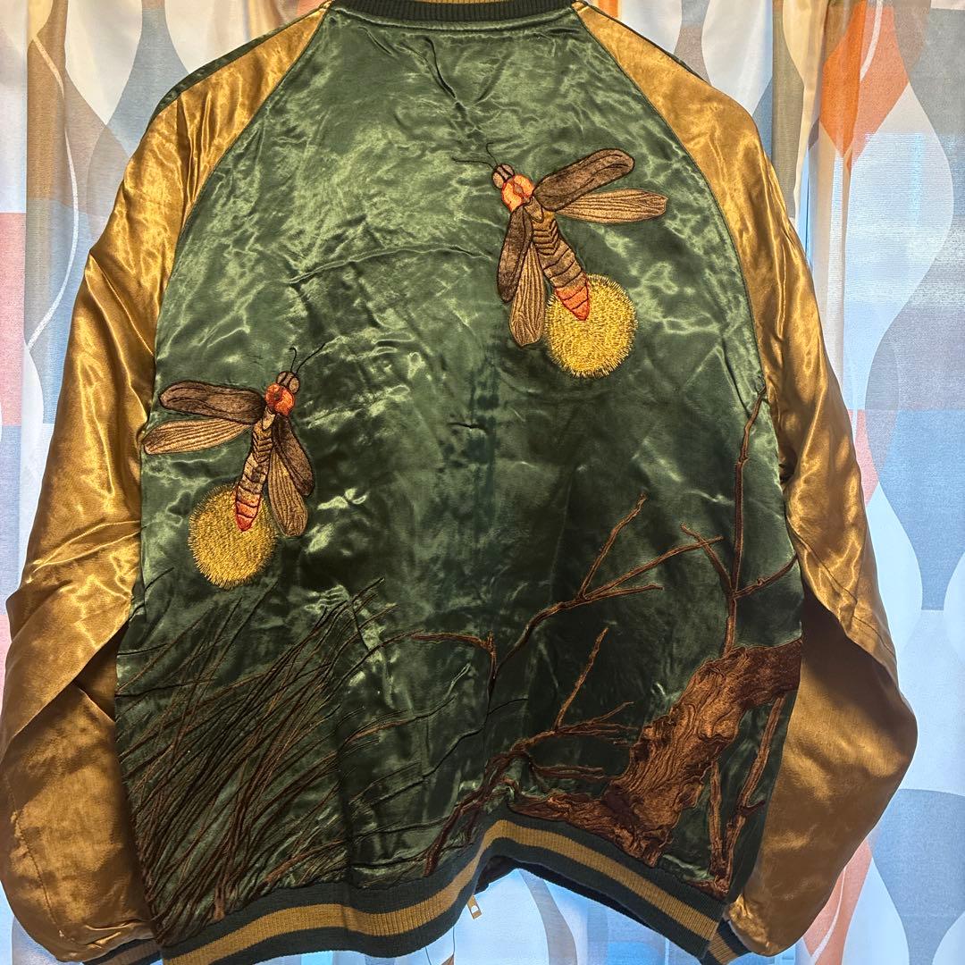 花旅楽団　蛍、カエル朝顔スカジャン