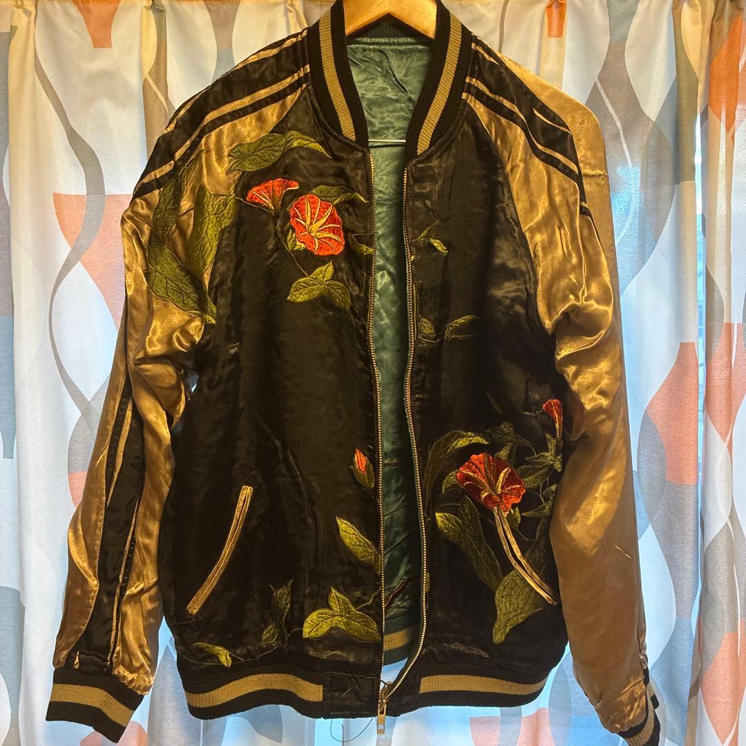 花旅楽団　蛍、カエル朝顔スカジャン